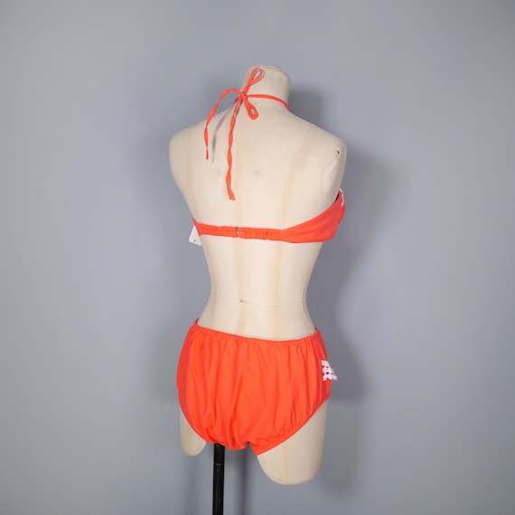 50s 60s ORANGE Italian cotton bikini with underwi… - image 7