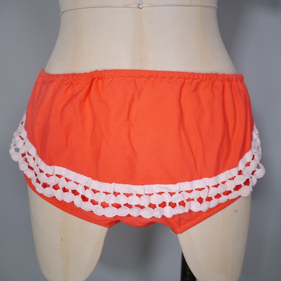 50s 60s ORANGE Italian cotton bikini with underwi… - image 8