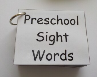 Preschool Sight Word Flash Cards, Ready to Use, Laminated, 76 Sight Words, High Frequency Words, Reading Help, Learn to Read, Flashcards