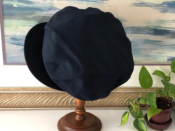 Blue Hat Navy Blue Cap Vintage Distressed Women's… - image 3