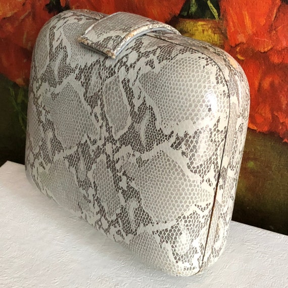 Snakeskin Clutch Python Purse Handbag Vintage Dis… - image 4