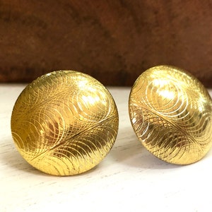 Brincos de ouro redondos de malha vintage joias poste
