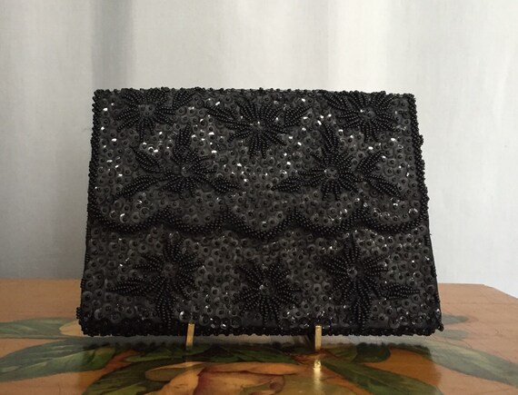 Black Sequin Ladies Formal Clutch Purse - Etsy Canada | Formal clutch purse,  Sequin purse, Black sequins