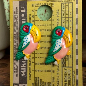 Toekan Vogel Oorbellen Vintage Sieraden Luau Tropische Vogels 2 Bijpassende Paren Beschikbaar