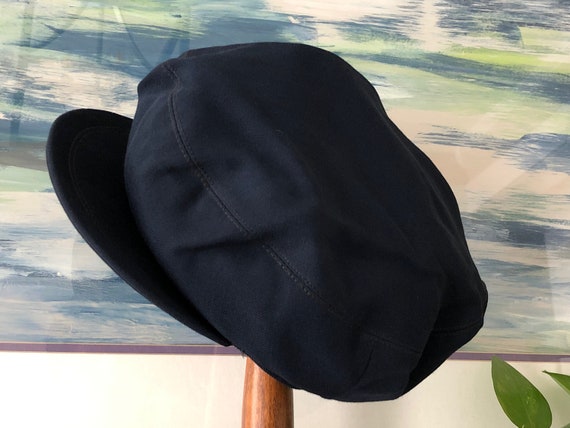 Blue Hat Navy Blue Cap Vintage Distressed Women's… - image 1