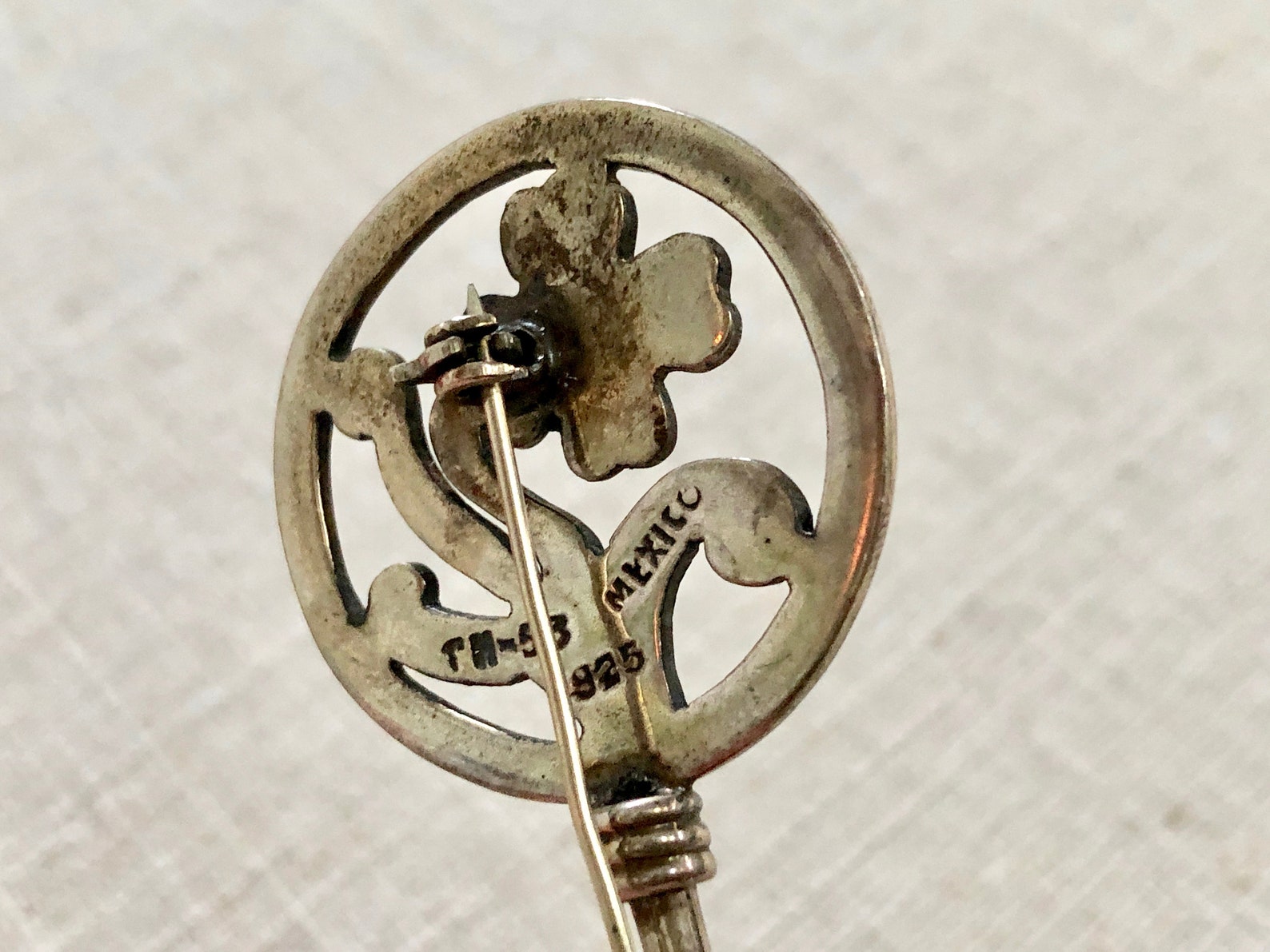 Key Brooch Silver Pin Made in Mexico 925 Metal Vintage Etsy