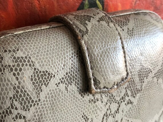Snakeskin Clutch Python Purse Handbag Vintage Dis… - image 6