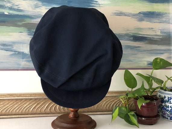 Blue Hat Navy Blue Cap Vintage Distressed Women's… - image 2