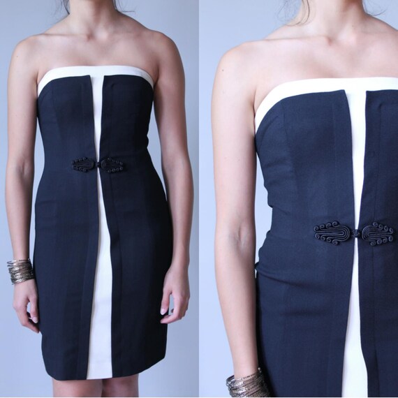 Black and White Cocktail Dress - image 1