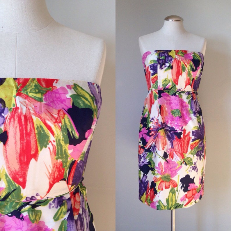 Casual Daily Striped Print Contrast Strapless Printed Dresses