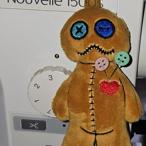 Voodoo doll softie stuffie plush in the hoop machine embroidery digital  design 5 sizes embroidery machine files