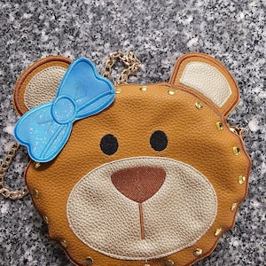 Teddy EXTRA LARGE VERSION bear rivet purse embroidery pattern ith