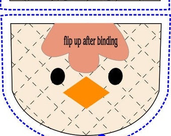 Chicken (sewing machine pattern) oven mitt