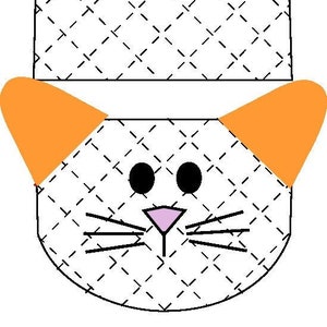 Pacote de gato com 3 padrões de luvas de forno (padrão de máquina de costura)