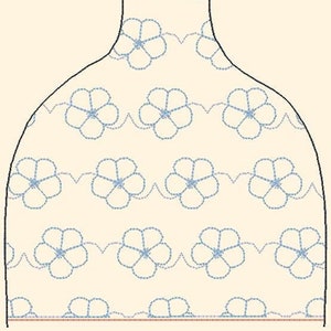 Flower 6x10 quilted towel topper in the hoop machine embroidery design embroidery machine files