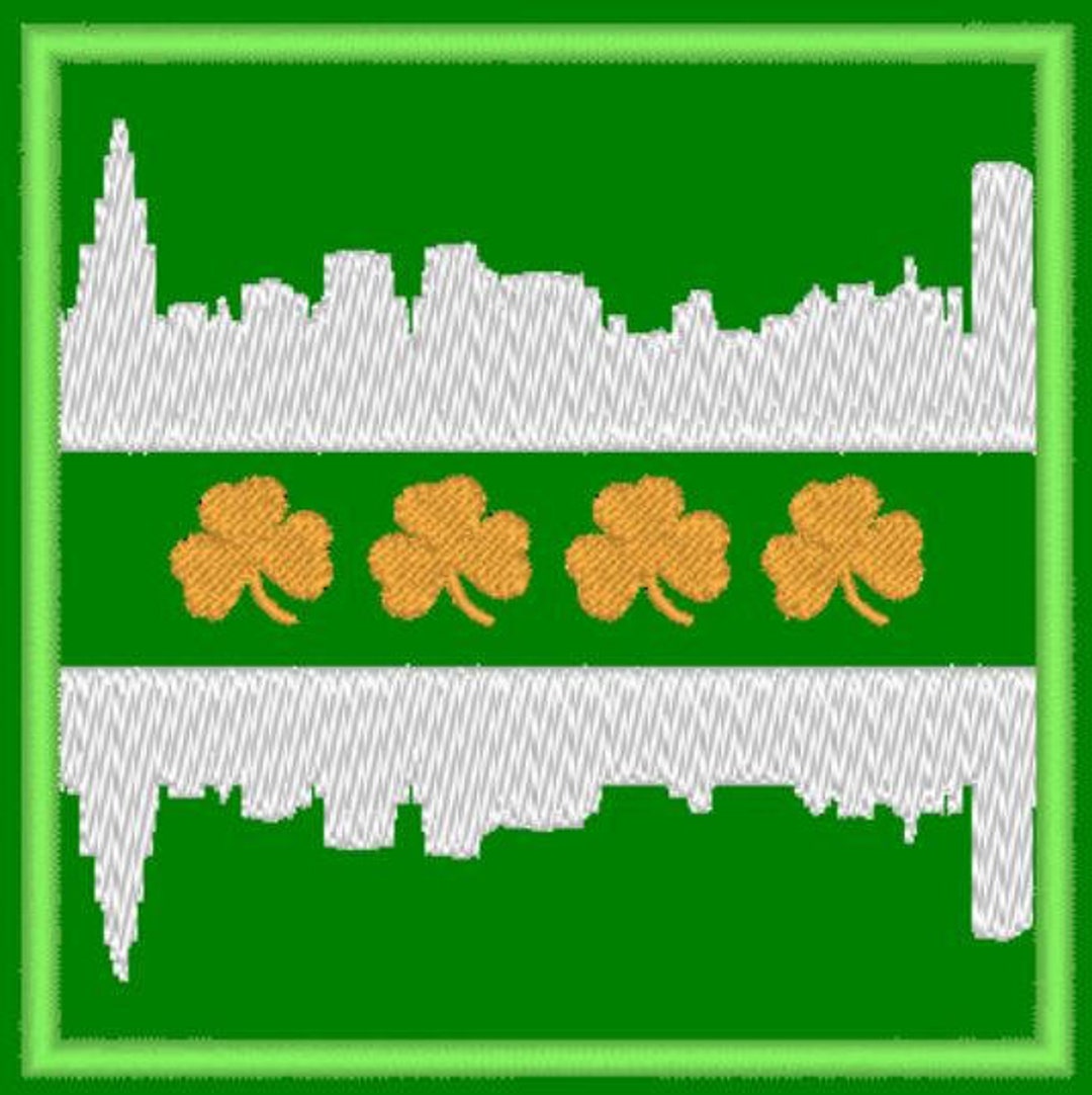 Chicago Irish Flag Embroidery Design Pattern Embroidery Machine Files