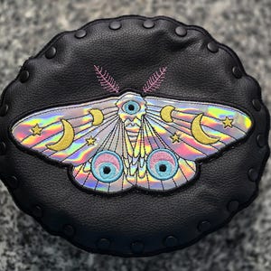Aplique de polilla VERSIÓN GRANDE patrón de bordado de bolso de remache con aro de 8x12