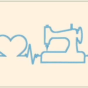Sewing heartbeat line embroidery design jacket back large hoop embroidery machine files