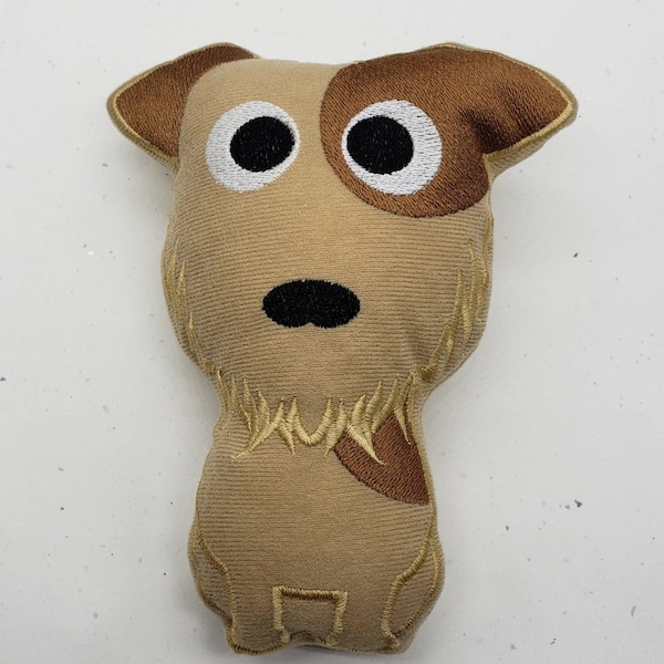 Jack Russell terrier softie stuffie plush in the hoop machine embroidery digital embroidery machine files