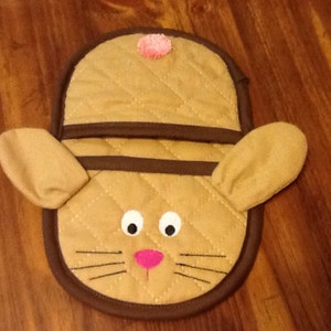 Hase 6x10 Ofenhandschuh, Topflappen im Stickrahmen, Stickmuster &quot;&quot;Digital&quot;&quot; Stickmaschinendateien.&quot;