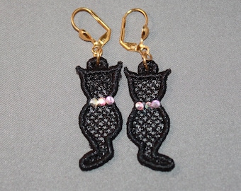 Cat Freestanding lace machine embroidery design embroidery machine files