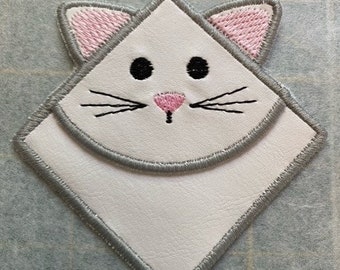 kitty corner bookmark ith  embroidery machine digital files