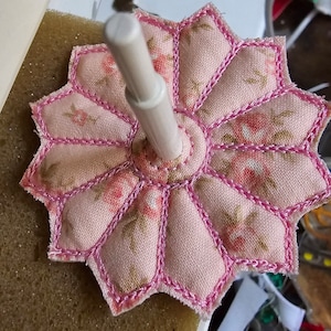 Spool pin pads 3 Different,  in the hoop machine embroidery file