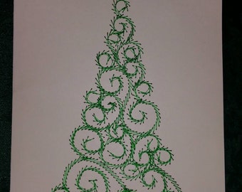 Christmas cards in the hoop machine embroidery designs, set of 3 for cardstock or regular embroidery embroidery machine files