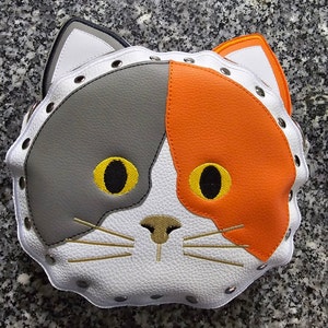 Gato calico EXTRA GRANDE VERSIÓN calico raza remache bolso bordado patrón ith