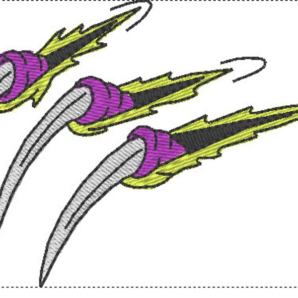 Dragon claw embroidery design embroidery machine files