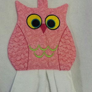 3 pc animal set - Owl dog and cat  towel topper in the hoop embroidery design embroidery machine files
