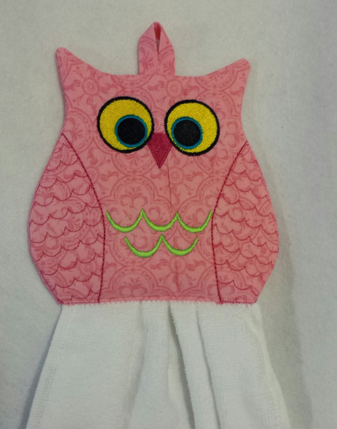 3 pc animal set - Owl dog and cat  towel topper in the hoop embroidery design embroidery machine fil