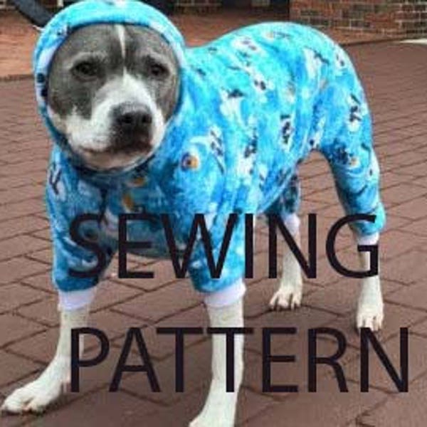 Dog pajama xl pitbull size only  *digital* download SEWING pattern