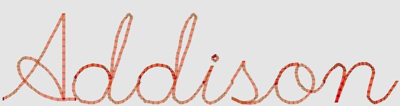 Addyson Cursive Quilting Text Hand Digitized Script Connecting Line Font - Machine ...