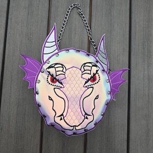 Dragón EXTRA GRANDE VERSIÓN remache bolso bordado patrón ith