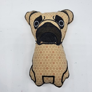 pug softie stuffie plush in the hoop machine embroidery digital embroidery machine files