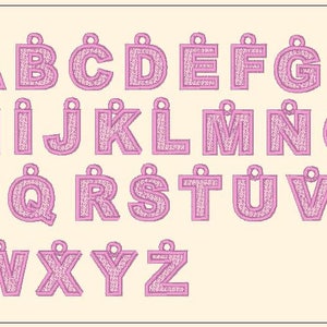 Lace alphabet charms Freestanding lace machine embroidery design embroidery machine files