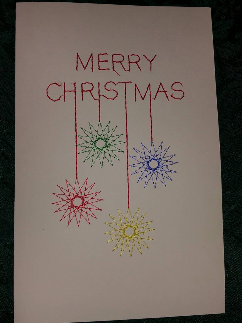 Christmas Cards in the Hoop Machine Embroidery Designs Set of | Etsy