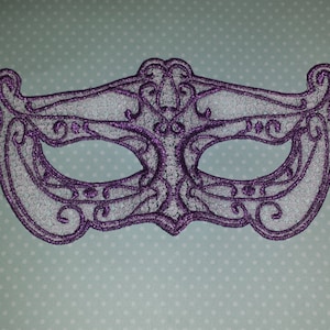 Masquerade halloween mask freestanding lace in the hoop embroidery design ith embroidery machine files