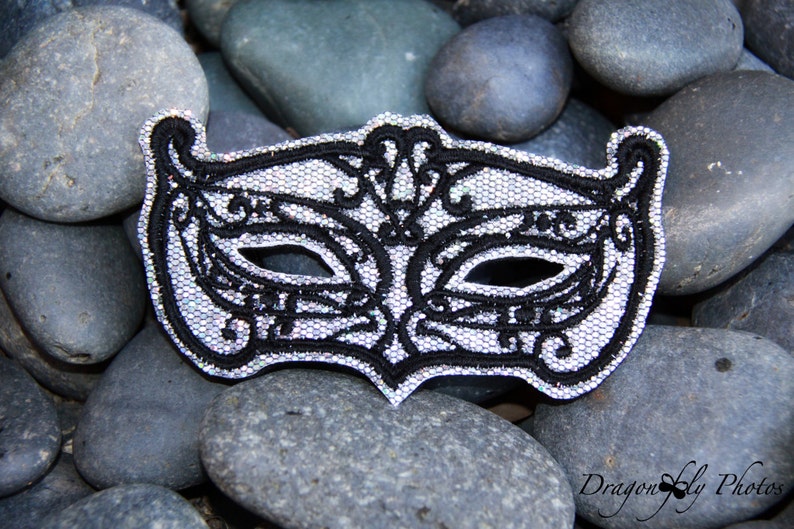 Masquerade halloween mask in the hoop machine embroidery design ith embroidery machine files image 3