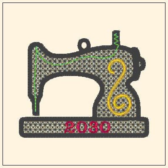 Sewing Machine in Years 2022-2030 Ornament or Gift Tag