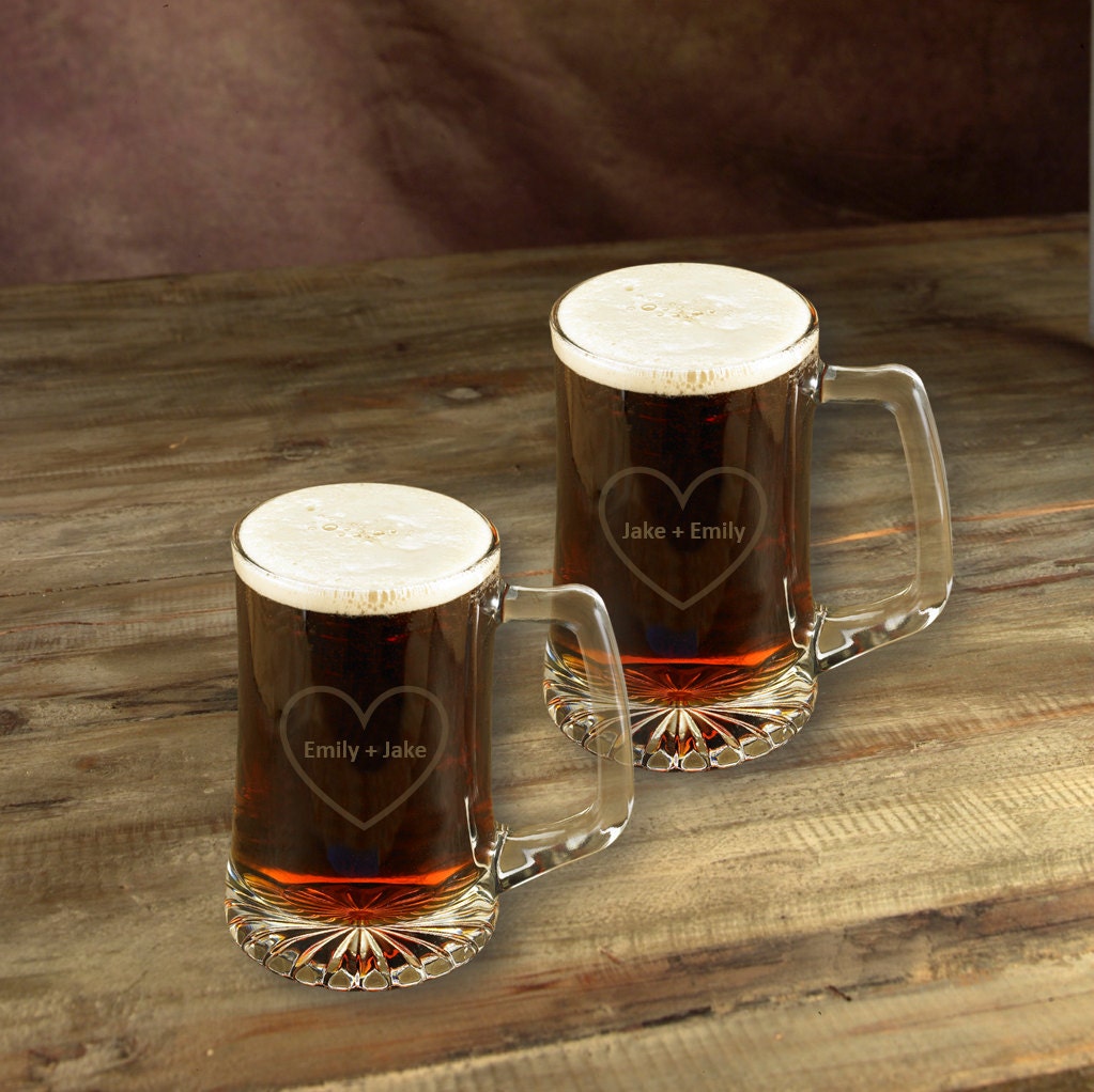 Engraved 25oz Sports Mug Set Personalized Beer Mug Etsy