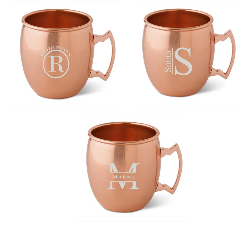 Personalized 20 oz. Classic Copper Moscow Mule Mug Real Etsy