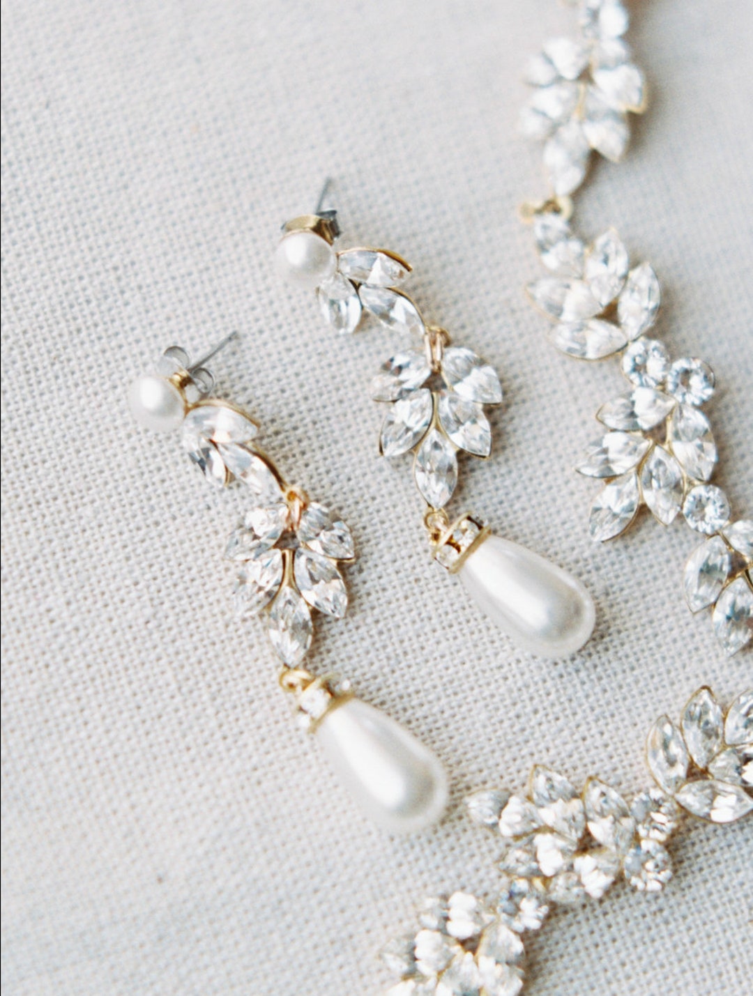 Evening in Paris Pearl Bridal Earrings Pearl Earrings - Etsy