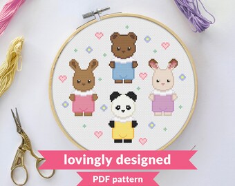 Baby Critters - Cross Stitch Pattern - Digital File - INSTANT DOWNLOAD