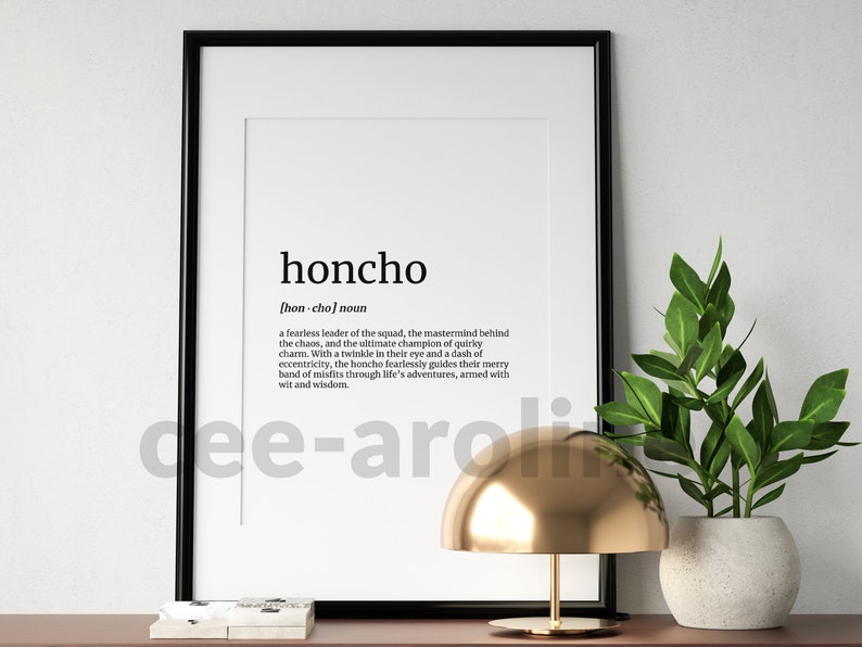 Printable Definition Quote - Honcho Print - Wall Art - Digital File ...