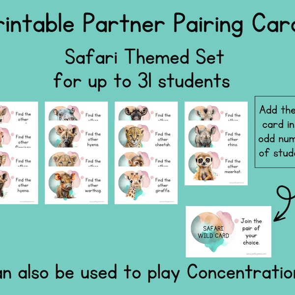 Printable Partner Pairing Cards Etsy printable-partner-pairing-cards-etsy