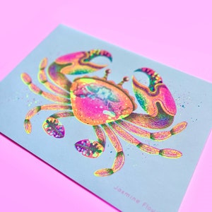 Psychedelic Crabs A4 Risograph Prints image 5