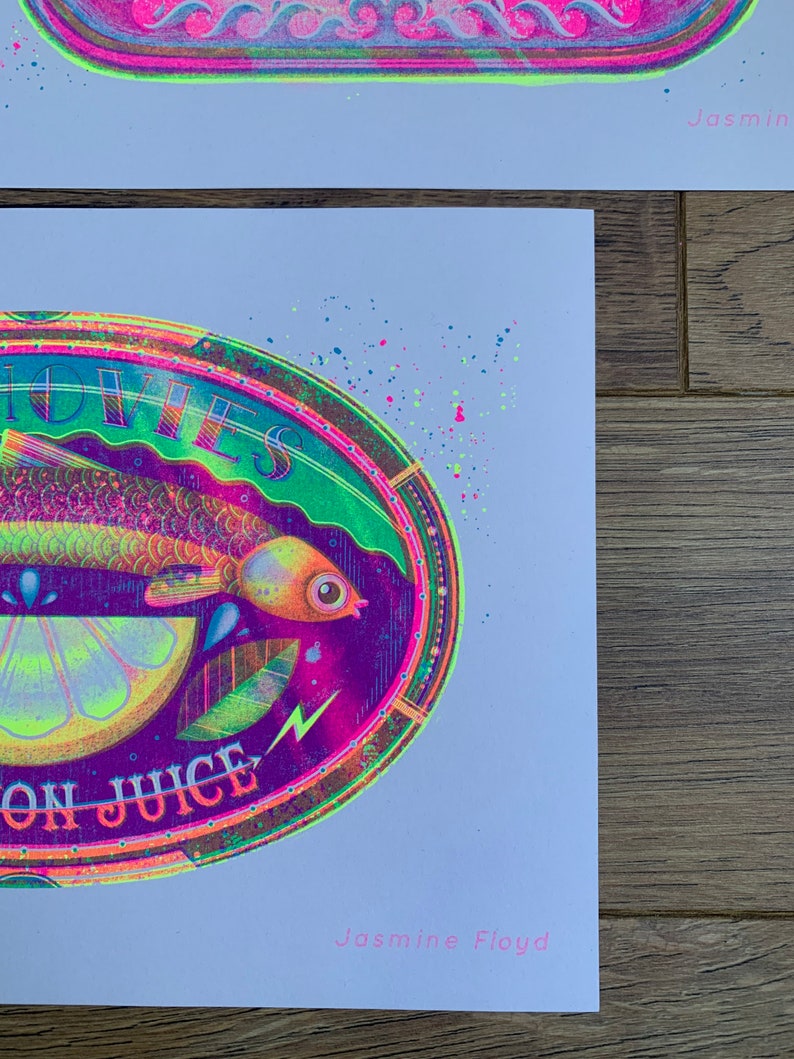 Risographes FLURO Fishy Tin A4 Anchovy Tin