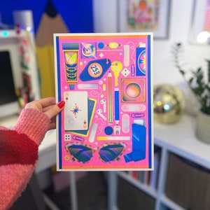 What’s in my tote bag -  Risograph Print